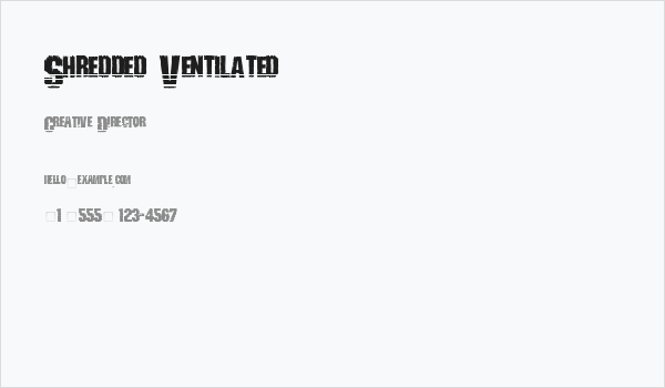 Shredded Ventilated Business Card