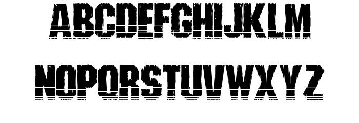 Shredded Ventilated Font LOWERCASE