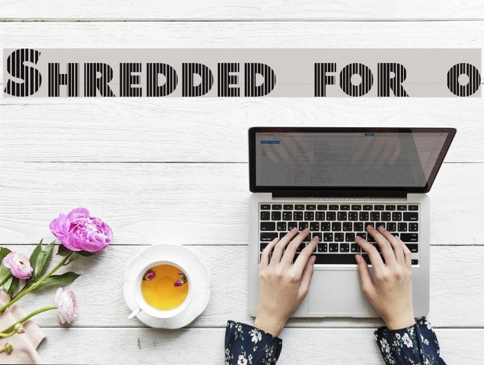 Shredded for you Font examples