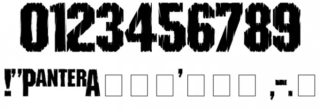 Shredded Font OTHER CHARS