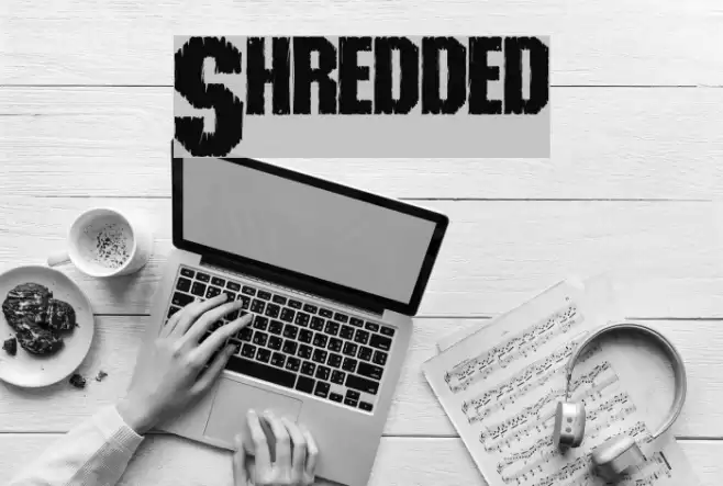 Shredded Font examples