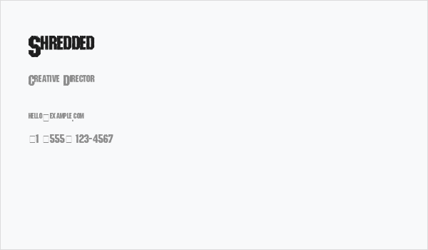 Shredded Business Card