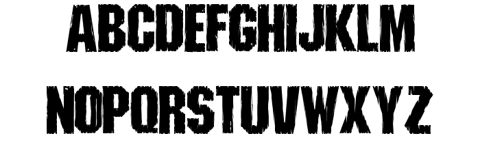 Shredded Font LOWERCASE