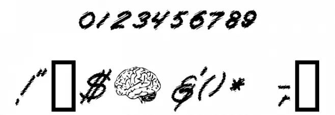 Shredder Schriftart Anderer Schreiben