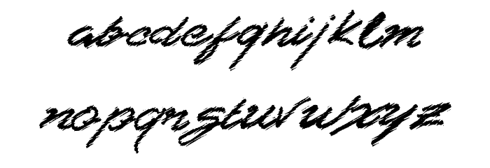 Shredder Schriftart Kleinbuchstaben