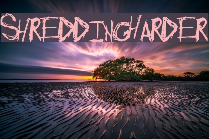 ShreddingHarder Font examples