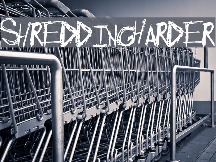 ShreddingHarder Font examples