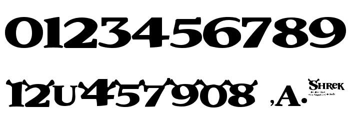 Shrek Font OTHER CHARS