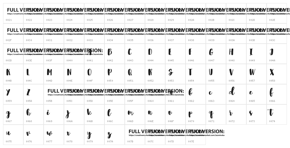 Shrewdy Character Map