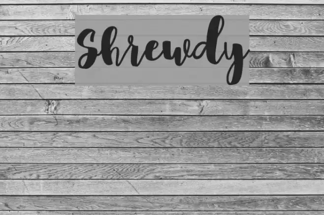 Shrewdy Font examples