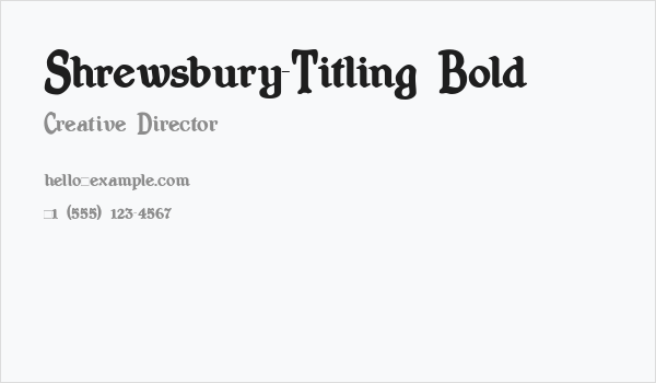 Shrewsbury-Titling Bold Business Card