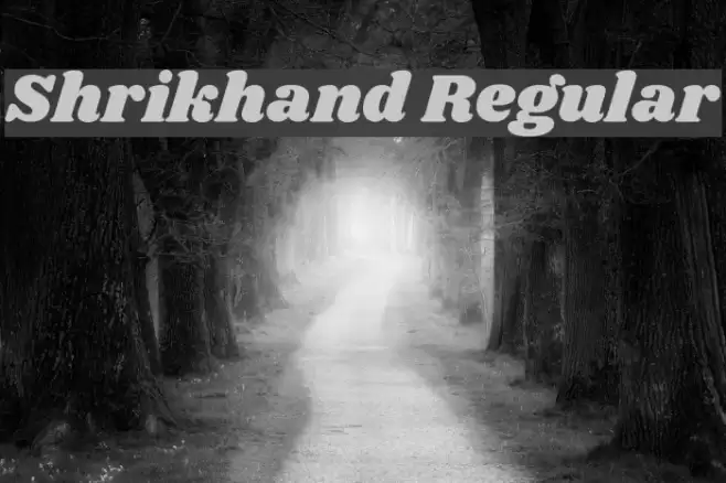 Shrikhand Regular Font examples