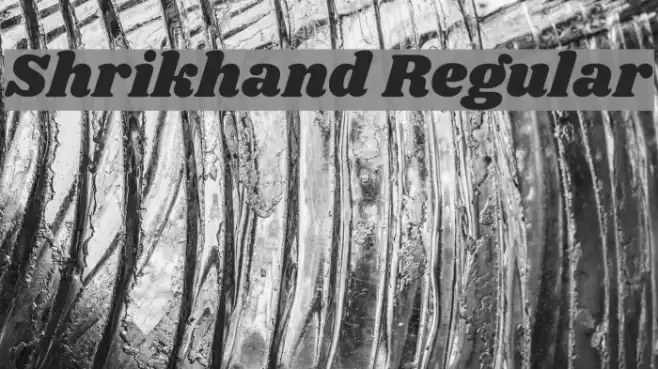 Shrikhand Regular Font examples