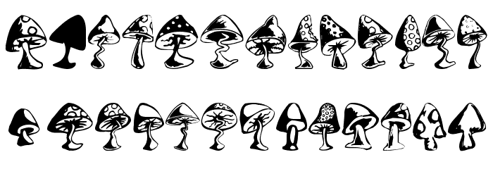 Shrooms Font LOWERCASE