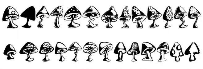 Shrooms Шрифта строчной