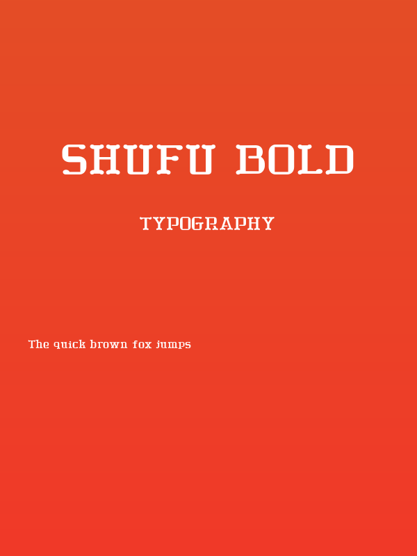 Shufu Bold Poster