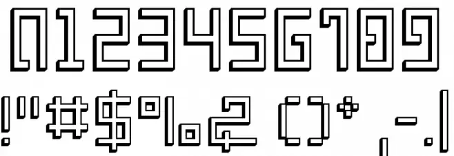 Shuin Sans3D Font OTHER CHARS