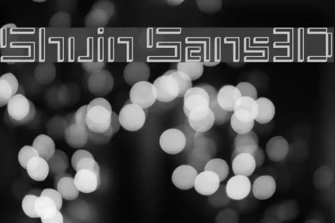 Shuin Sans3D Font examples