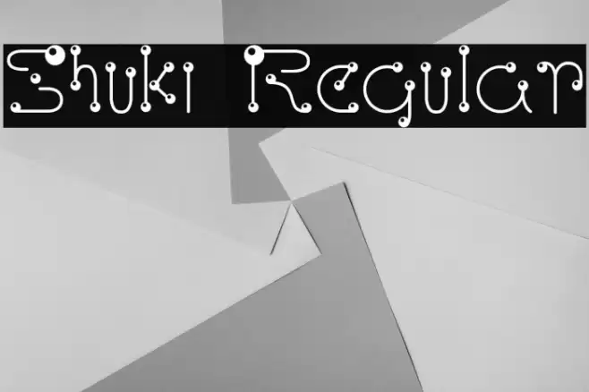 Shuki Regular خط examples