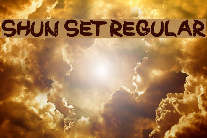 Shun Set Regular Font examples