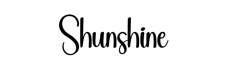 Shunshine  Free Fonts Download