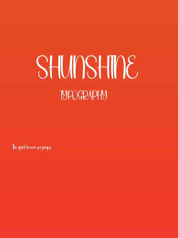 Shunshine Poster