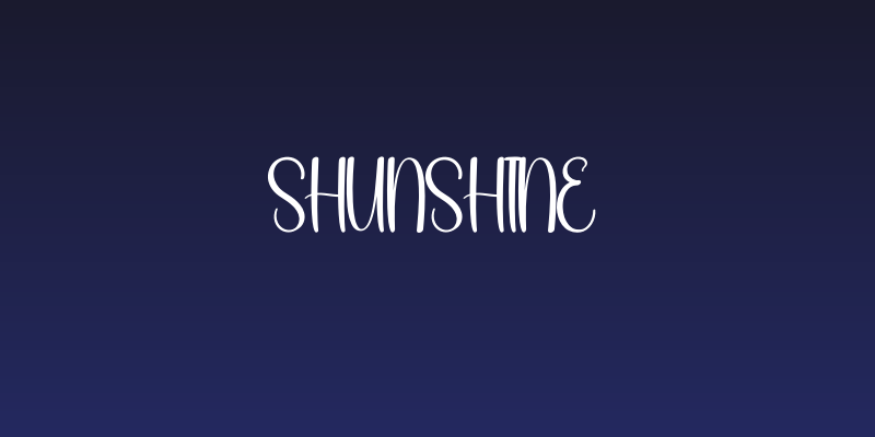 Shunshine Social Header