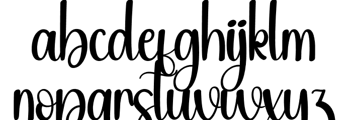 Shunshine Font LOWERCASE