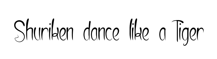 Shuriken dance like a Tiger  Free Fonts Download