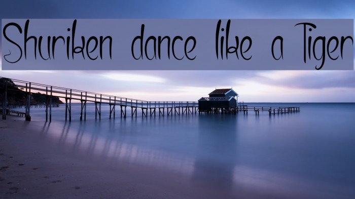 Shuriken dance like a Tiger Font examples