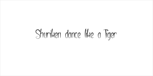 Shuriken dance like a Tiger Logo