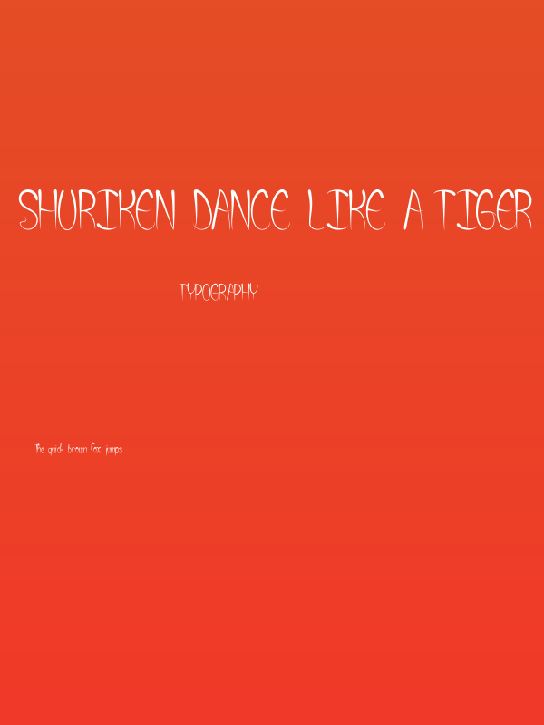 Shuriken dance like a Tiger Poster