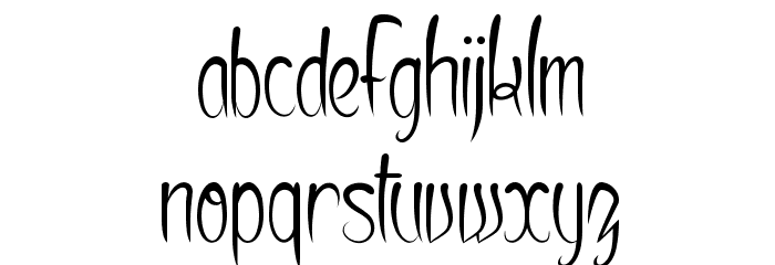 Shuriken dance like a Tiger Font LOWERCASE