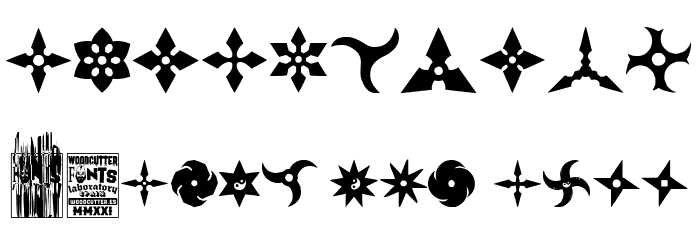 Shuriken Font OTHER CHARS