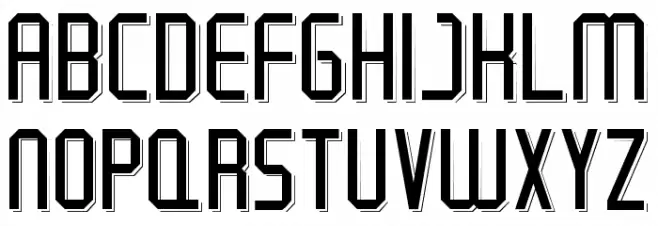 Shut Down Demo Shadow Schriftart Groß