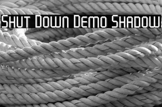Shut Down Demo Shadow Font examples