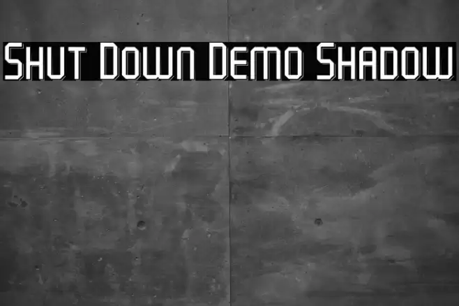 Shut Down Demo Shadow Font examples