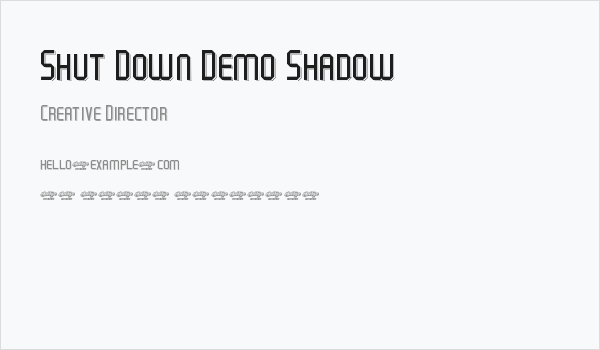 Shut Down Demo Shadow Business Card