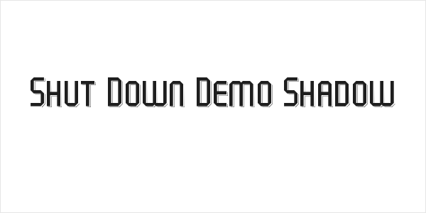 Shut Down Demo Shadow Logo
