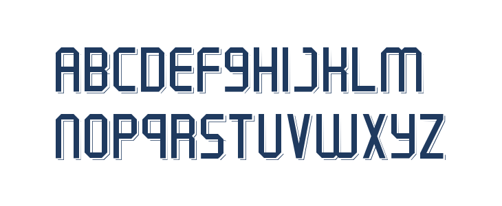 Shut Down Demo Shadow Lowercase