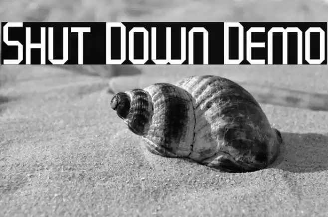 Shut Down Demo Font examples