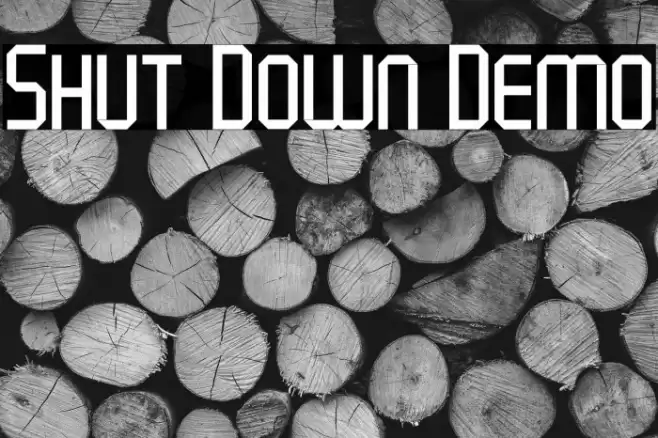 Shut Down Demo Font examples