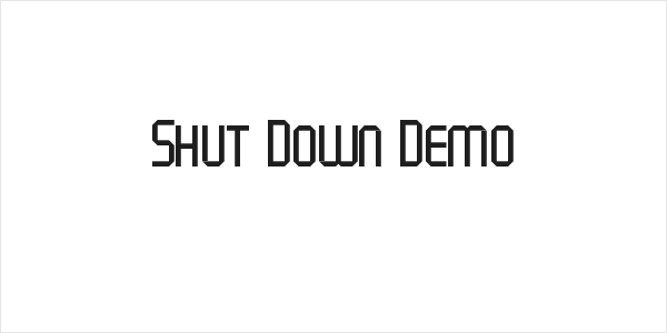 Shut Down Demo Logo