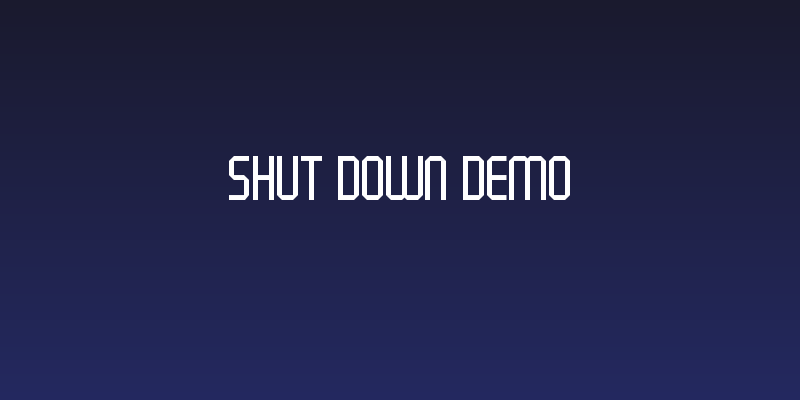 Shut Down Demo Social Header