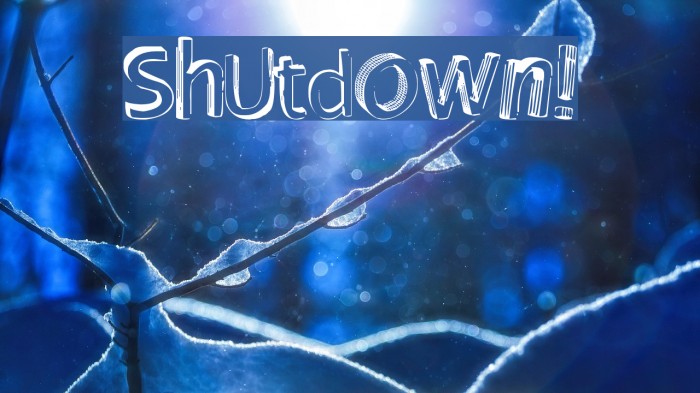 Shutdown! Font examples