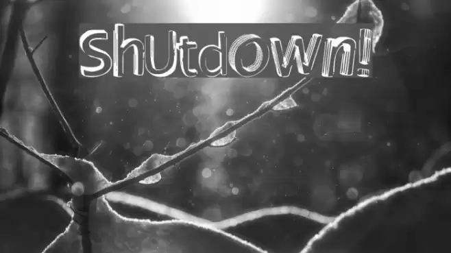 Shutdown! Font examples