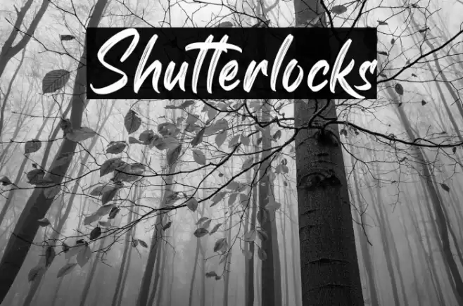 Shutterlocks Font examples