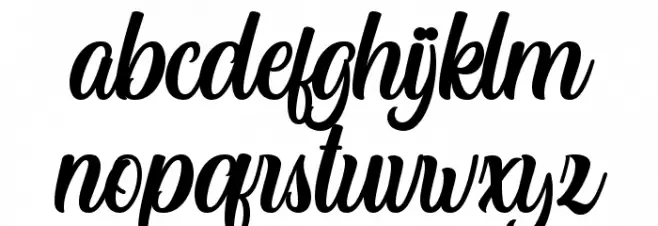 Shuttezerg Script Personal Use Font Litere mici