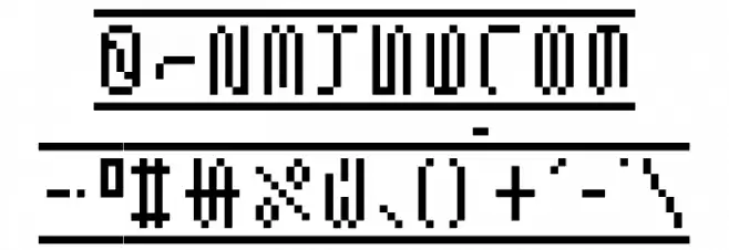 Shuttle BMP18 Font OTHER CHARS