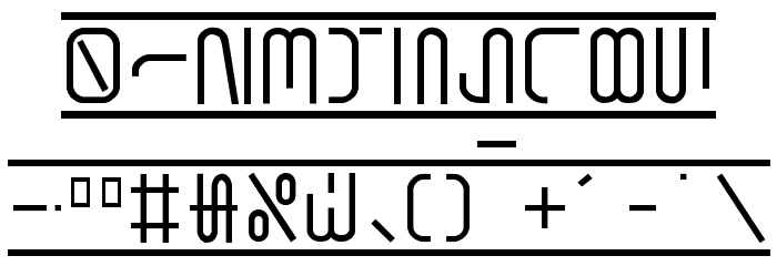 Shuttle Font OTHER CHARS